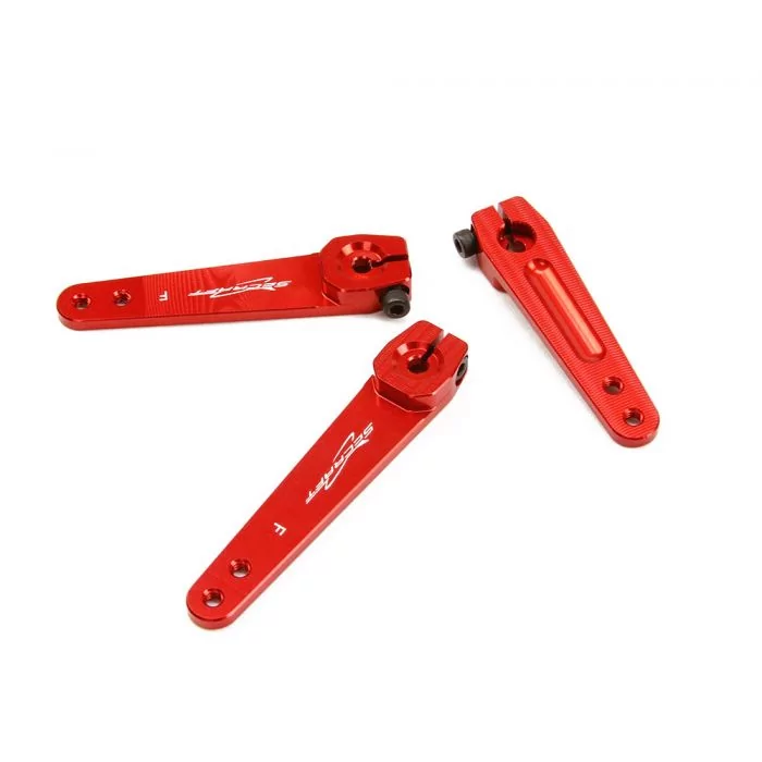 F3A Unlimited Servo Arm 1.5 in V2 Futaba #4-40 Secraft Red -F3A