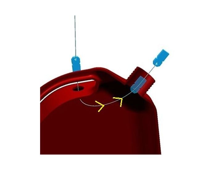 Fuel Jerry Can Refueling Cap System w/Fittings V3 (Red, Black)